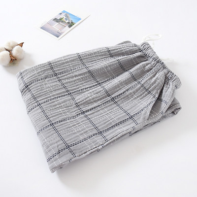 Fdfklak kevadsügis uus paar pidžaama meeste magamisasemed puhtast puuvillast ruuduline pidžaamapüksid kodukandmiseks püksid lahtised M-XXL