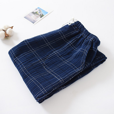 Fdfklak kevadsügis uus paar pidžaama meeste magamisasemed puhtast puuvillast ruuduline pidžaamapüksid kodukandmiseks püksid lahtised M-XXL