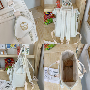 JULYCCINO Γυναικείο σακίδιο πολλαπλών χρήσεων με διπλό φερμουάρ Σχολικές τσάντες εφηβικών κοριτσιών Μαθητική τσάντα ώμου Laptop σακίδιο πλάτης Cute Mochila