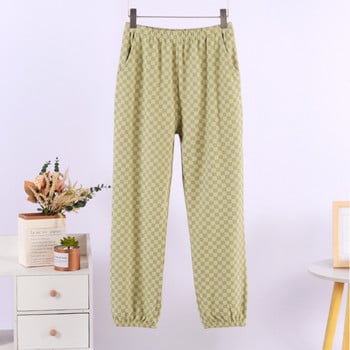 Pantalones De Mujer Γυναικεία Ανοιξιάτικη Φθινοπωρινή Λεπτή Βελούδινη Πυτζάμες Παντελόνι Φαρδιά Αθλητικό Οικιακό Παντελόνι Μόδα Καρό Πυτζάμα Παντελόνι