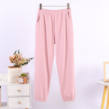 Pantalones De Mujer Γυναικεία Ανοιξιάτικη Φθινοπωρινή Λεπτή Βελούδινη Πυτζάμες Παντελόνι Φαρδιά Αθλητικό Οικιακό Παντελόνι Μόδα Καρό Πυτζάμα Παντελόνι