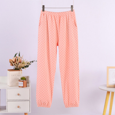 Pantaloni de femeie, primăvară, toamnă, subțiri, catifea, pantaloni, pantaloni largi, sport acasă, pantaloni de pijama în carouri la modă