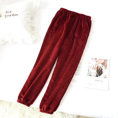 Fdfklak sügistalvised naiste flanellpüksid soojad pidžaamad püksid M-XXL suures sügises koduriided salongirõivad, magamisriided