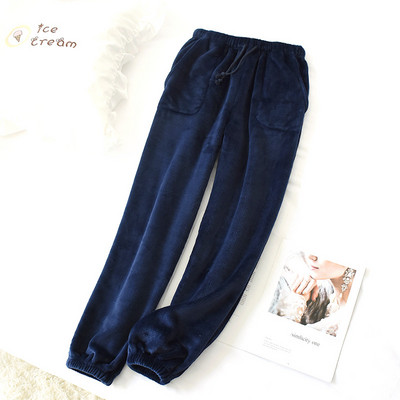 Fdfklak sügistalvised naiste flanellpüksid soojad pidžaamad püksid M-XXL suures sügises koduriided salongirõivad, magamisriided