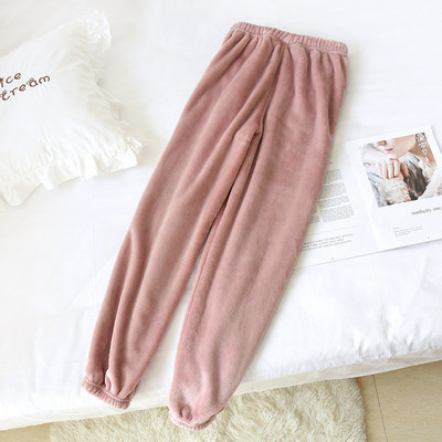 Fdfklak sügistalvised naiste flanellpüksid soojad pidžaamad püksid M-XXL suures sügises koduriided salongirõivad, magamisriided