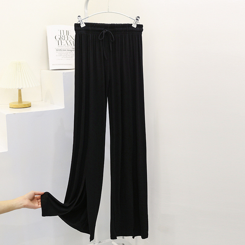 Fdfklak Pohodlné dámske domáce nohavice Voľné modálne jarné letné pyžamové nohavice Ležérne nohavice so širokými nohavicami Pantalones De Mujer