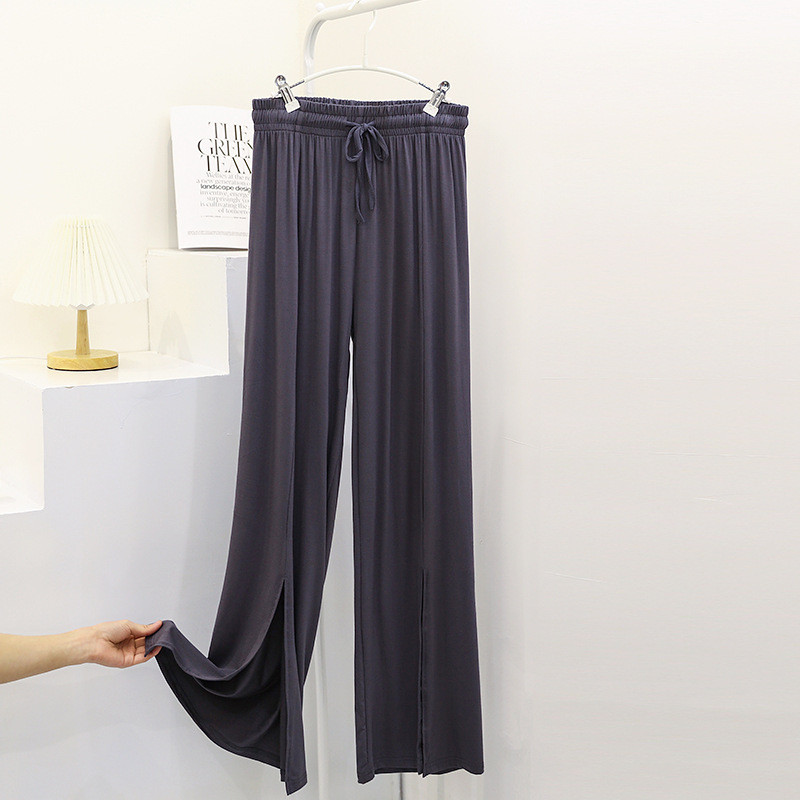 Fdfklak Pohodlné dámske domáce nohavice Voľné modálne jarné letné pyžamové nohavice Ležérne nohavice so širokými nohavicami Pantalones De Mujer
