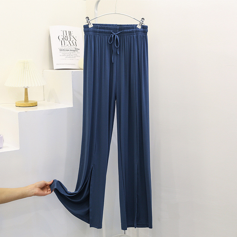 Fdfklak Pohodlné dámske domáce nohavice Voľné modálne jarné letné pyžamové nohavice Ležérne nohavice so širokými nohavicami Pantalones De Mujer