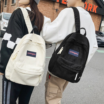 Χαριτωμένο κοτλέ μόδας γυναικείο σακίδιο πλάτης Σχολική τσάντα για έφηβες άντρες Harajuku Γυναικεία τσάντα σε στυλ Preppy Student Τσάντα για γυναίκες