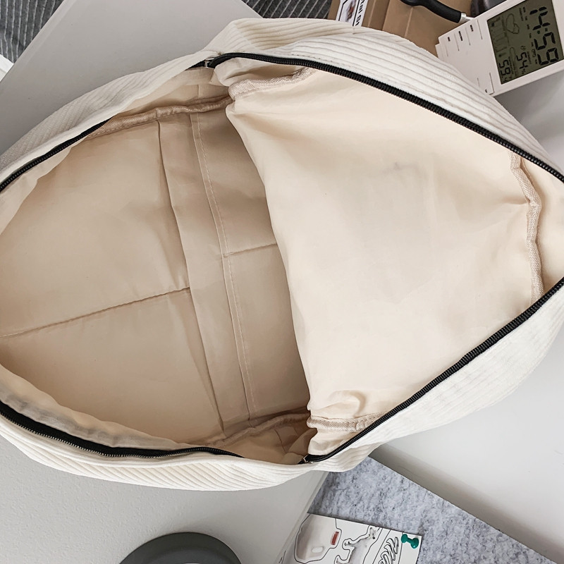 Χαριτωμένο κοτλέ μόδας γυναικείο σακίδιο πλάτης Σχολική τσάντα για έφηβες άντρες Harajuku Γυναικεία τσάντα σε στυλ Preppy Student Τσάντα για γυναίκες