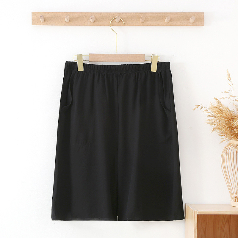 XL-3XL Pantaloni de pijama mărimi mari pentru femei, din bumbac, pe jumătate de lungime, pentru noapte, pantaloni largi, confortabili, pentru acasă