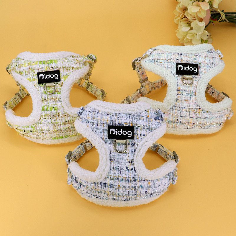 Πολυτελές σετ σνακ σνακ με λουρί με λουρί για σκύλους Ζεστά χειμωνιάτικα σκυλιά Γιλέκο γάτας Ζέρνα κατοικίδιο ζώο Σχοινάκι βόλτας για μικρούς μεσαίους μεγάλους σκύλους