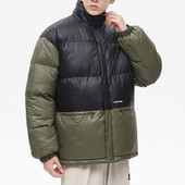 Άνδρες και γυναίκες με το ίδιο φθινόπωρο και το χειμώνα καθαρό χρώμα Απλό φερμουάρ Φαρδύ κοντό παλτό φούτερ Αντιανεμικό μπουφάν με κουκούλα