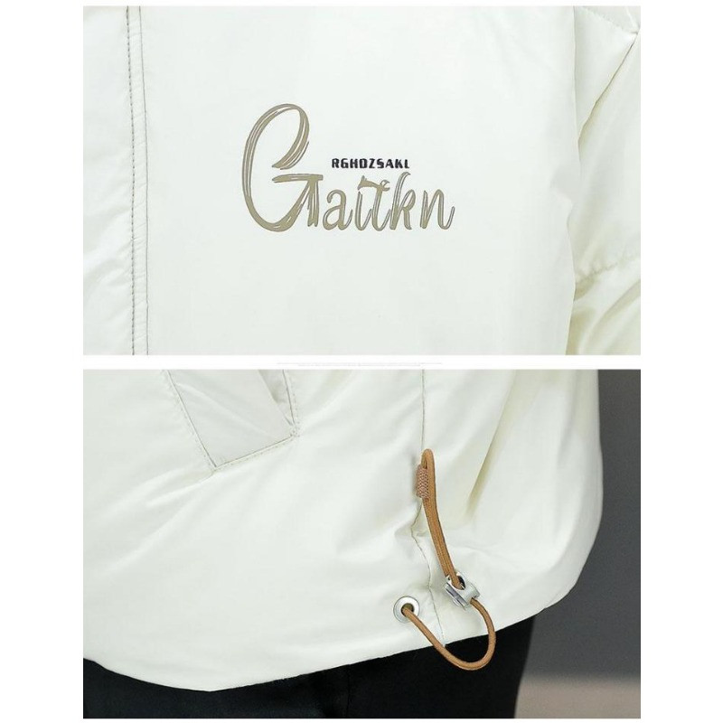 Iarna 2024, noua tendință masculină, jachetă pentru bărbați, largi, scurtă, de modă, mozaic, îmbrăcăminte caldă, ocazională, cu glugă, de dimensiuni mari