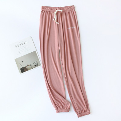 Fdfklak Autumun Pantaloni noi de acasă pentru femei Pantaloni largi în modal Îmbrăcăminte de lounge Pantaloni de dormit casual Lenjerie de noapte Îmbrăcăminte de noapte M-XXL