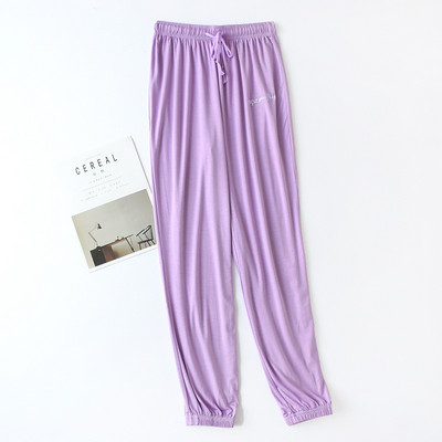 Fdfklak Autumun Pantaloni noi de acasă pentru femei Pantaloni largi în modal Îmbrăcăminte de lounge Pantaloni de dormit casual Lenjerie de noapte Îmbrăcăminte de noapte M-XXL