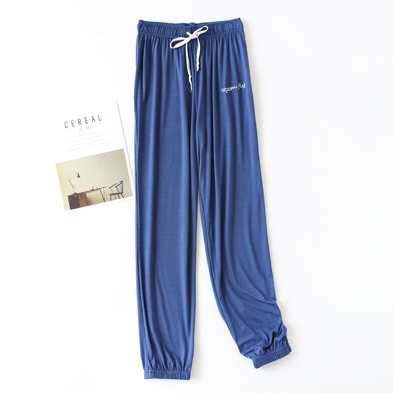 Fdfklak Autumun Pantaloni noi de acasă pentru femei Pantaloni largi în modal Îmbrăcăminte de lounge Pantaloni de dormit casual Lenjerie de noapte Îmbrăcăminte de noapte M-XXL