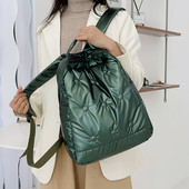 Fashion Down Backpack Space βαμβακερά σακίδια πλάτης Πολυτελής γυναικεία τσάντα ώμου για εφήβους Μαθητική τσάντα Νέα ημερήσια τσάντα ταξιδιού για κορίτσια