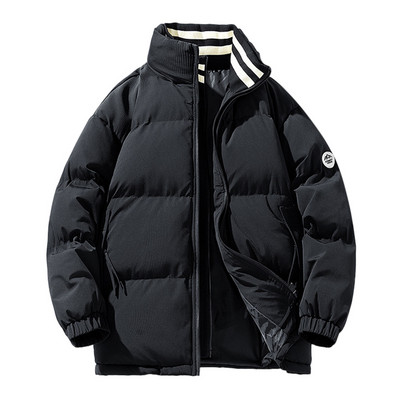 2023 Streetwear Iarna Nouă Mantocă Retro Parka Bărbați Jachetă cu bule de diferite culori Jachetă supradimensionată, caldă, solidă, Jachetă puf din piele intoarsa artificiala
