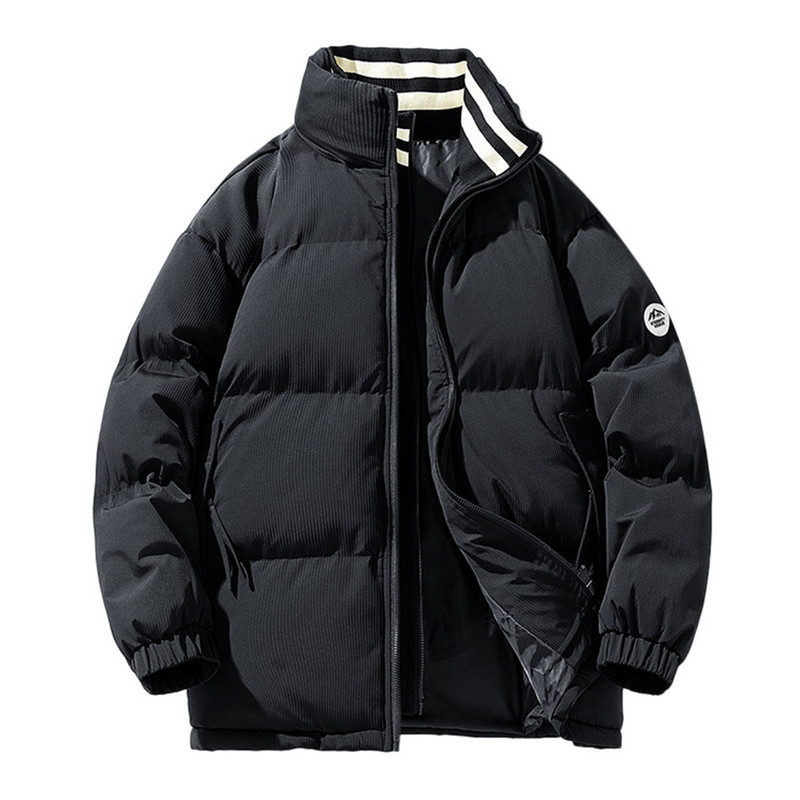 2023 Streetwear Iarna Nouă Mantocă Retro Parka Bărbați Jachetă cu bule de diferite culori Jachetă supradimensionată, caldă, solidă, Jachetă puf din piele intoarsa artificiala