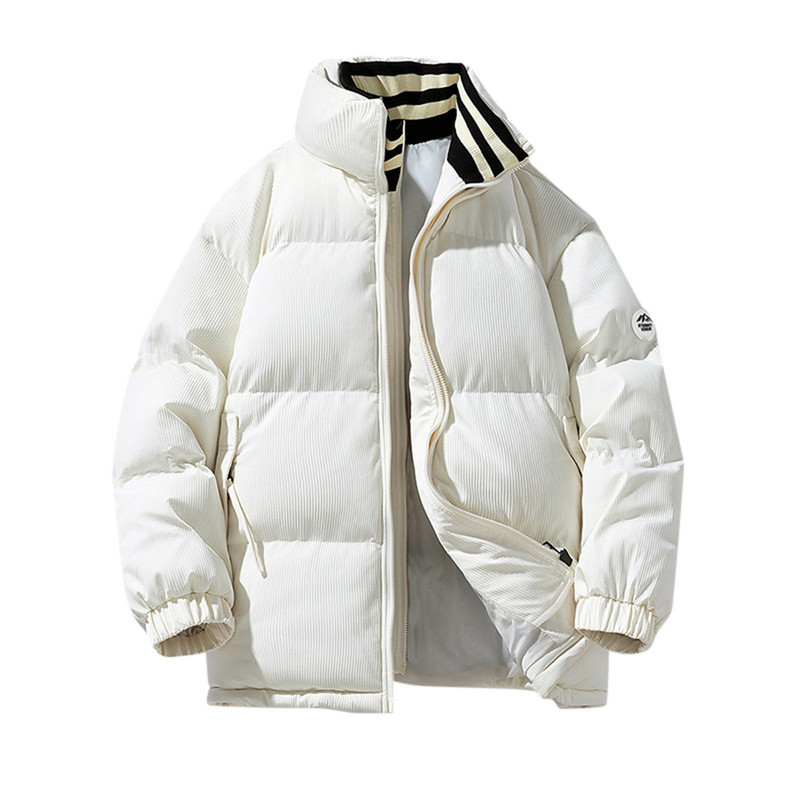 2023 Streetwear Iarna Nouă Mantocă Retro Parka Bărbați Jachetă cu bule de diferite culori Jachetă supradimensionată, caldă, solidă, Jachetă puf din piele intoarsa artificiala