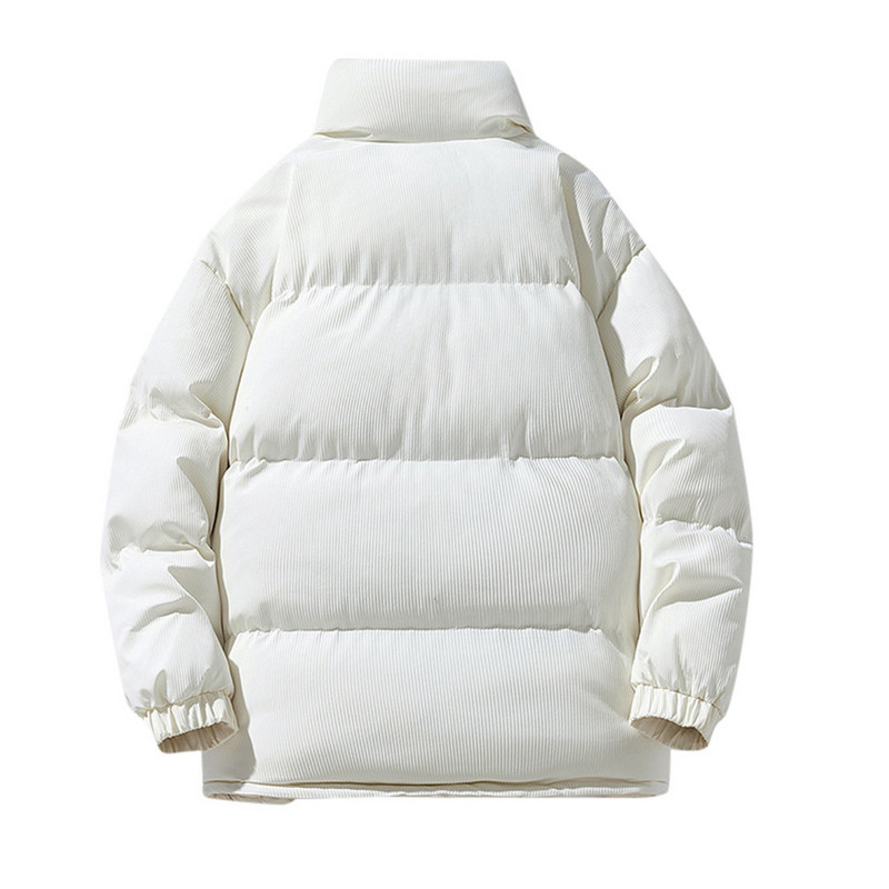 2023 Streetwear Iarna Nouă Mantocă Retro Parka Bărbați Jachetă cu bule de diferite culori Jachetă supradimensionată, caldă, solidă, Jachetă puf din piele intoarsa artificiala