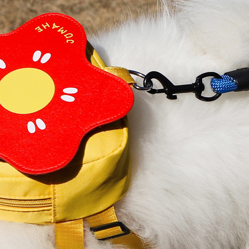 Jalutusrihmad koos suupistekotiga väikestele keskmistele koertele Moodne kutsikakoera seljakott Samojee mopsi maskotid kandekott Aksessuaarid
