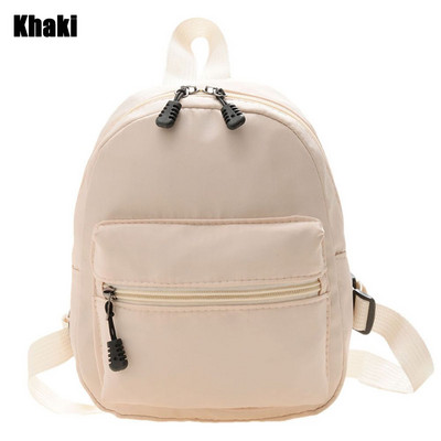Μόδα μίνι σακίδια πλάτης Εφηβικά κορίτσια Μικρές σχολικές τσάντες νάιλον λευκό σακίδιο πλάτης Casual σακίδιο πλάτης Γυναικεία σακίδια πλάτης