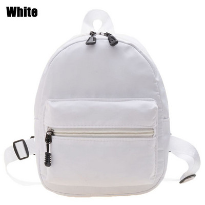 Μόδα μίνι σακίδια πλάτης Εφηβικά κορίτσια Μικρές σχολικές τσάντες νάιλον λευκό σακίδιο πλάτης Casual σακίδιο πλάτης Γυναικεία σακίδια πλάτης
