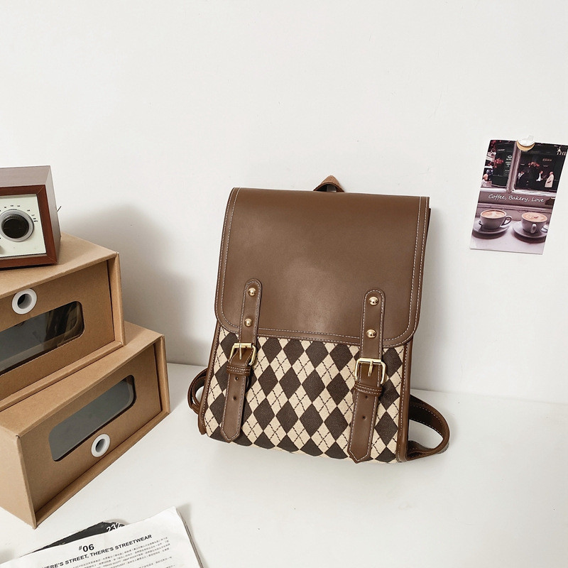 Γρήγορη αποστολή αποστολής κορίτσι τσάντα σακίδιο ρετρό ευέλικτη μεγάλη χωρητικότητα Σχολική τσάντα υπολογιστή Τσάντα σε στυλ Κορέας Χονδρική