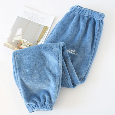 Παντελόνι χειμωνιάτικης πιτζάμα Γυναικείο κοραλλί φλις ελαστικό παντελόνι Φθινοπωρινό Πυζά με στάμπα Νυχτικά Plus βελούδινο ζεστό φανελένιο παντελόνι για το σπίτι