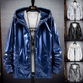 Χειμερινά μπουφάν για άνδρες παλτό Olive Drab Men Bright Pocket Μοντέρνο μπουφάν με φερμουάρ Πρόσωπο Λεπτό παλτό Ζακέτα Ανδρικό αυτοκίνητο