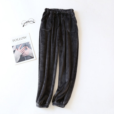 Πιτζάμα Παντελόνι Γυναικεία Ενδύματα σπιτιού Coral Fleece Φθινοπωρινά και Χειμώνα Παχύ Ζεστό Παντελόνι Πυτζάμες Πολύχρωμα Παντελόνια Πυτζάμες Μεγάλου Μεγέθους