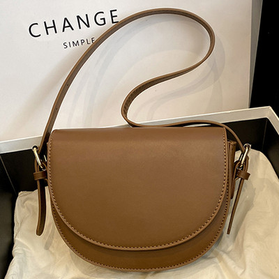 Γυναικεία τσάντα Half Moon με 2 λουράκια Fashion Τσάντα ώμου Ρυθμιζόμενη τσάντα PU Tote Ευέλικτη τσάντα τσάντα γνωριμιών