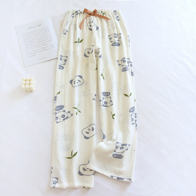 Naiste suvised puuvillased vabaaja magamispüksid Konditsioneeriga püksid õhukesed kevadised ja sügisesed sirged naiste magamispüksid