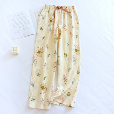 Naiste suvised puuvillased vabaaja magamispüksid Konditsioneeriga püksid õhukesed kevadised ja sügisesed sirged naiste magamispüksid
