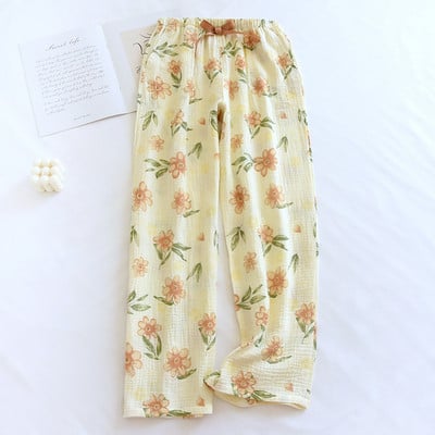 Naiste suvised puuvillased vabaaja magamispüksid Konditsioneeriga püksid õhukesed kevadised ja sügisesed sirged naiste magamispüksid