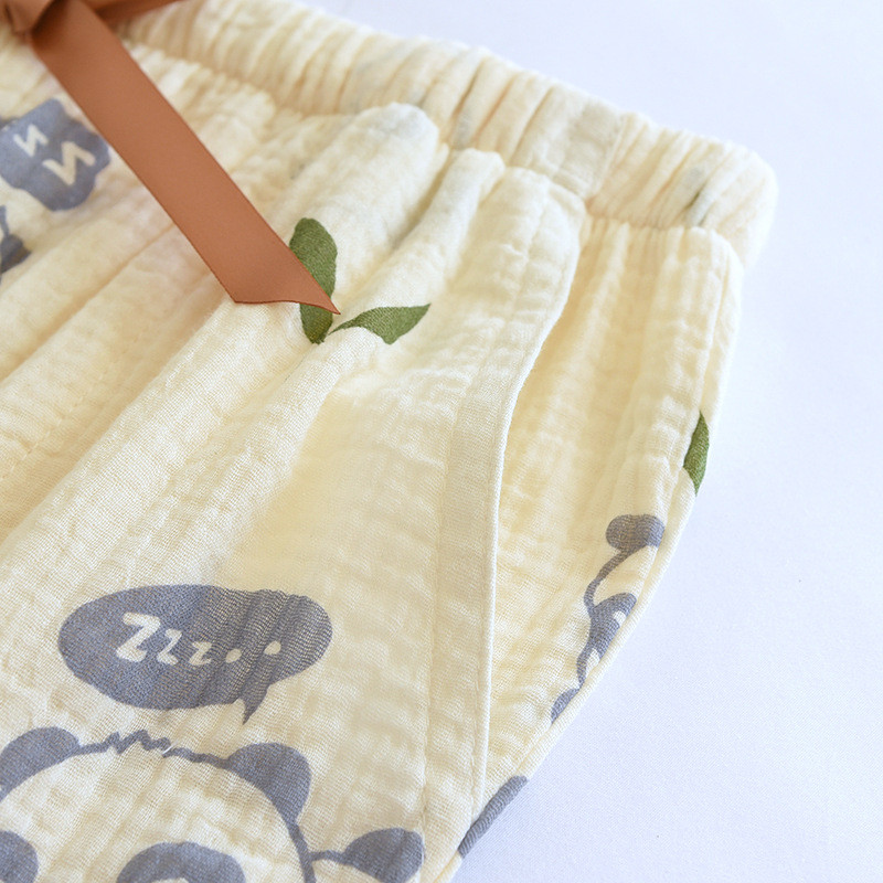 Naiste suvised puuvillased vabaaja magamispüksid Konditsioneeriga püksid õhukesed kevadised ja sügisesed sirged naiste magamispüksid