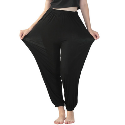 Dámske pyžamové nohavice s vysokým pásom, elastické a dlhé, plus size, na tanec, ležérne, s vysokým pásom, 7xl, 6xl, 5xl