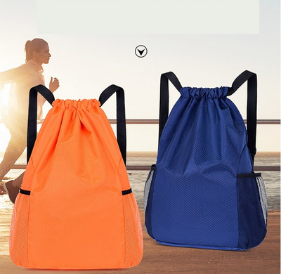 Νέα φορητή τσάντα με κορδόνι Pu φοιτητικό σακίδιο πλάτης Αδιάβροχο σακίδιο πλάτης αθλητικής ιππασίας Γυμναστήριο Παπούτσια κορδονιών Πακέτα οργάνωσης ρούχων