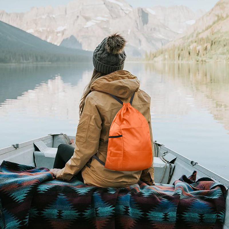 Νέα φορητή τσάντα με κορδόνι Pu φοιτητικό σακίδιο πλάτης Αδιάβροχο σακίδιο πλάτης αθλητικής ιππασίας Γυμναστήριο Παπούτσια κορδονιών Πακέτα οργάνωσης ρούχων
