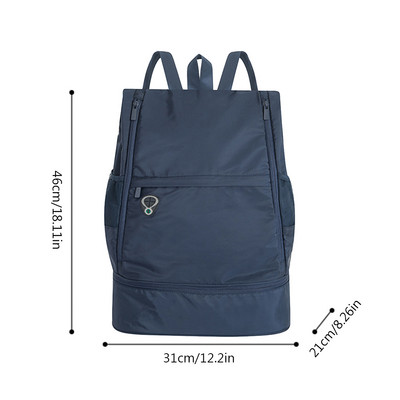 Γυναικείο σακίδιο πλάτης γυμναστικής Υγρό και στεγνό διαχωριστικό τσάντα γυμναστικής μεγάλης χωρητικότητας Ανεξάρτητη αποθήκη παπουτσιών Πολυλειτουργική αθλητική κολύμβηση