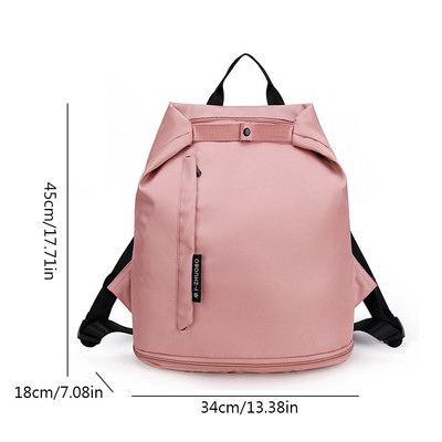 Γυναικείο σακίδιο πλάτης γυμναστικής Υγρό και στεγνό διαχωριστικό τσάντα γυμναστικής μεγάλης χωρητικότητας Ανεξάρτητη αποθήκη παπουτσιών Πολυλειτουργική αθλητική κολύμβηση