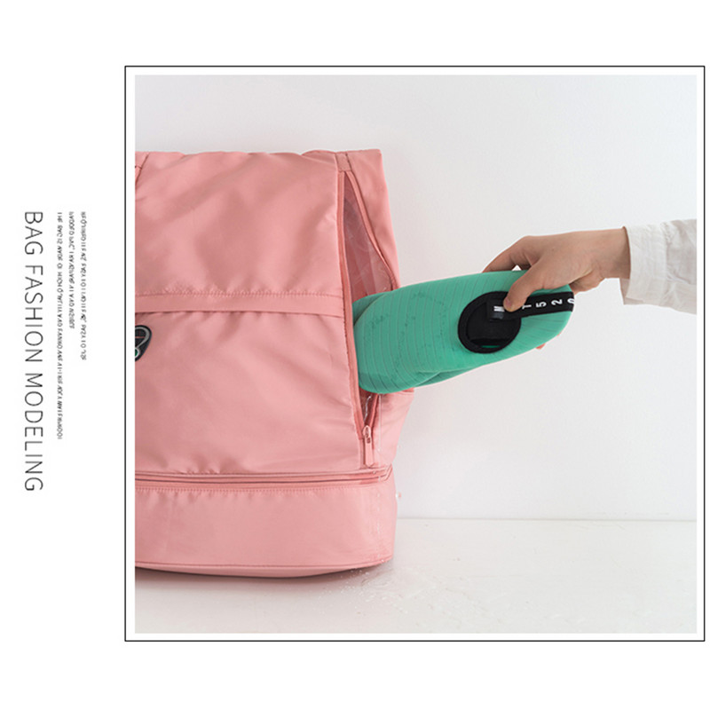 Γυναικείο σακίδιο πλάτης γυμναστικής Υγρό και στεγνό διαχωριστικό τσάντα γυμναστικής μεγάλης χωρητικότητας Ανεξάρτητη αποθήκη παπουτσιών Πολυλειτουργική αθλητική κολύμβηση