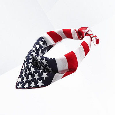 Dog Necklace Decor Pet American Flag Antkaklis Seilinukas Jungtinių Valstijų Dress Up Nosinė