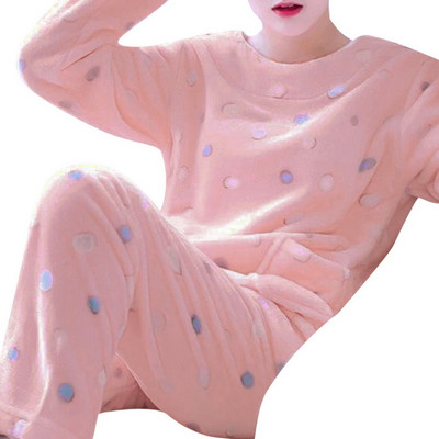 2tk pidžaamakomplekt Talvine naiste magamisriided soojad flanellist pidžaamad naistele pikkade varrukatega pükste komplekt Pehmed kodurõivaste pidžaamad naisterahvad