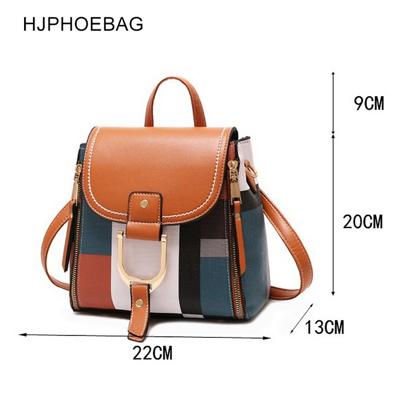 HJPHOEBAG Rucsacuri din piele PU pentru femei, genți de școală pentru femei, genți de umăr de călătorie pentru fete adolescente, mochila YC255