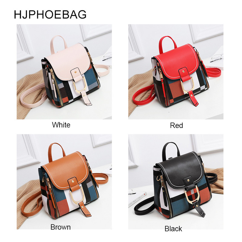 HJPHOEBAG Rucsacuri din piele PU pentru femei, genți de școală pentru femei, genți de umăr de călătorie pentru fete adolescente, mochila YC255