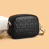 Γυναικεία τσάντα κινητού τηλεφώνου καπιτονέ τσάντα χιαστί Μοντέρνα ρετρό τσάντα κάμερας Πορτοφόλι τσάντα με πλατύ ρυθμιζόμενο λουράκι