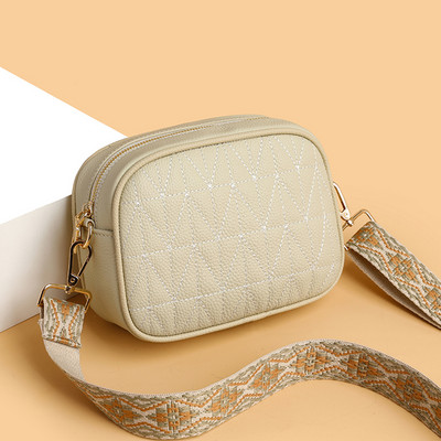Γυναικεία τσάντα κινητού τηλεφώνου καπιτονέ τσάντα χιαστί Μοντέρνα ρετρό τσάντα κάμερας Πορτοφόλι τσάντα με πλατύ ρυθμιζόμενο λουράκι